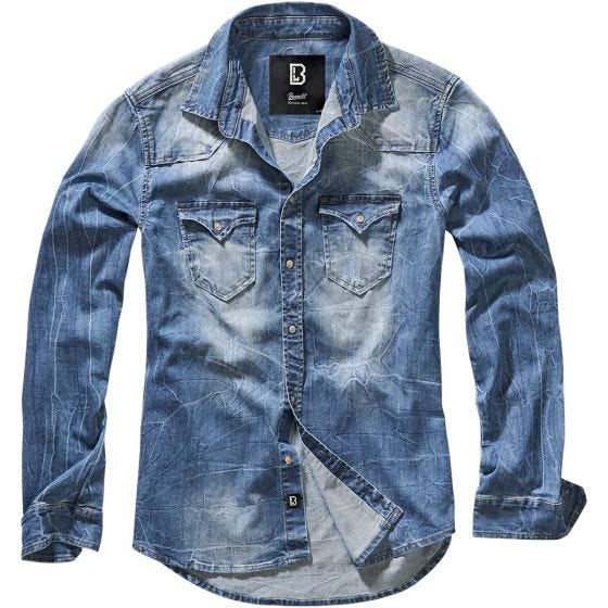 Brandit Chemise en jean Riley bleu jean