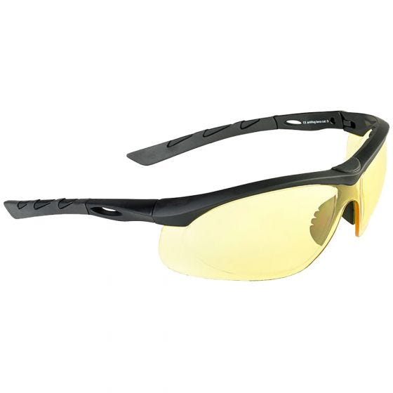 Swiss Eye Lunettes de soleil Lancer avec verres jaunes/monture en caoutchouc noir