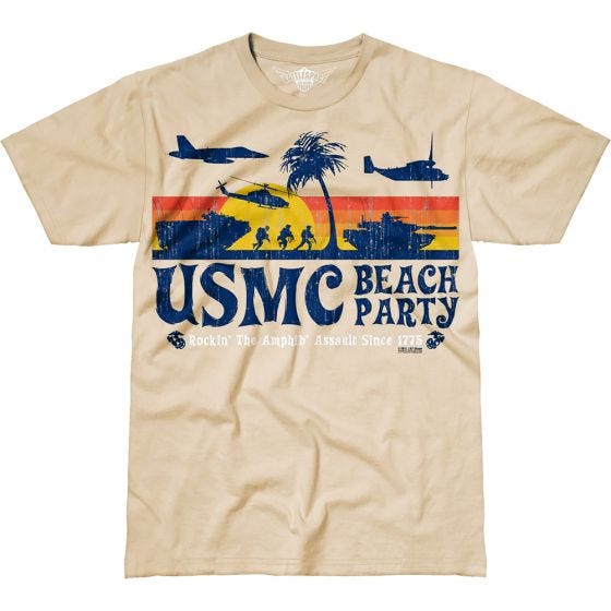 7.62 Design T-shirt USMC Beach Party Sand