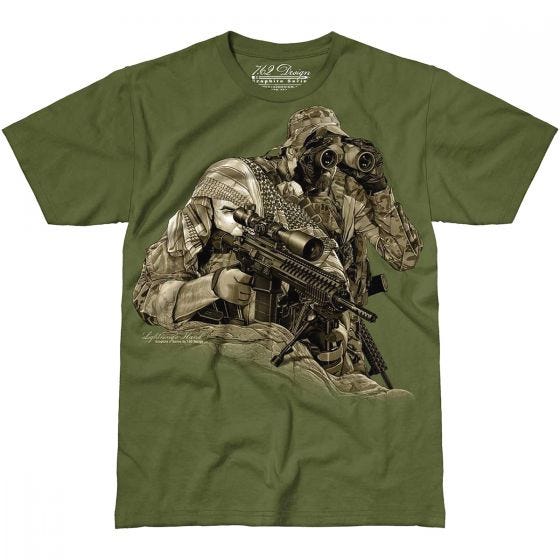 7.62 Design T-shirt Lightning's Hand Military Green