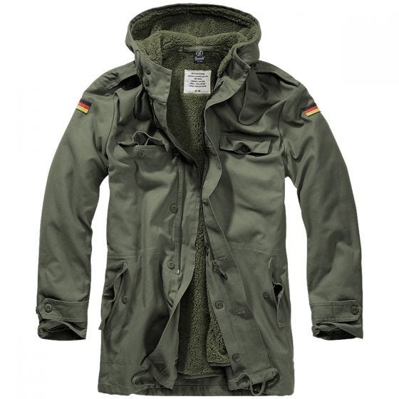 Brandit Parka avec drapeau sur les manches BW - Olive