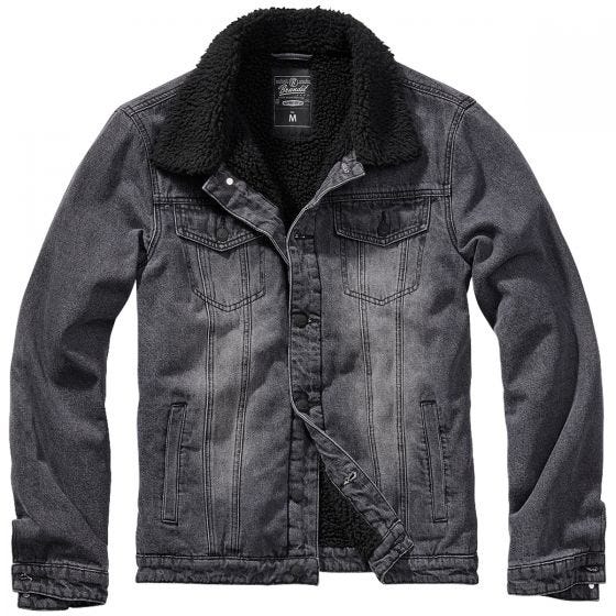 Brandit Sherpa Denim Jacket Black/Black