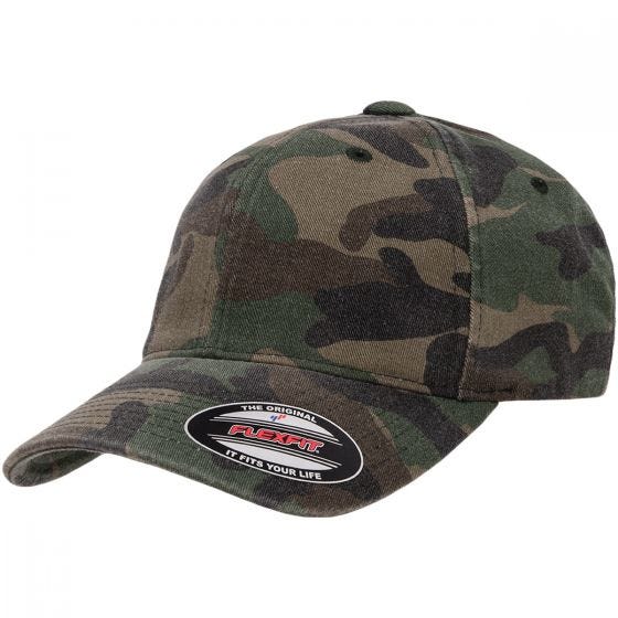 Flexfit Garment Washed Camo Woodland