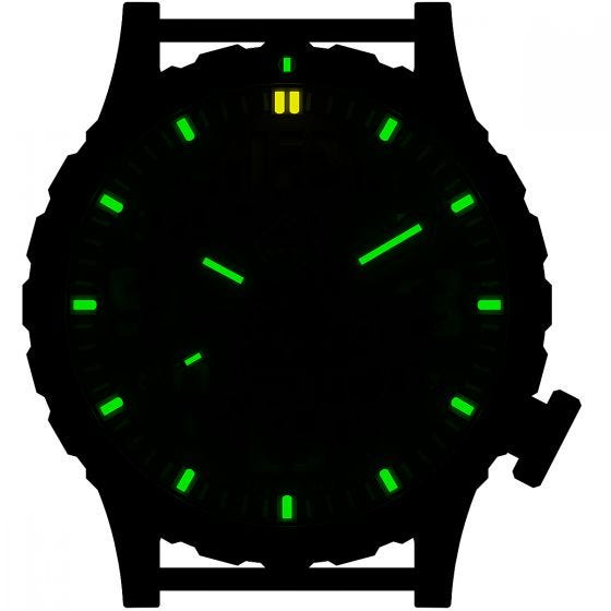 Hazard 4 Montre de plongée Heavy Water Diver Arid en titanium/tritium vert/jaune