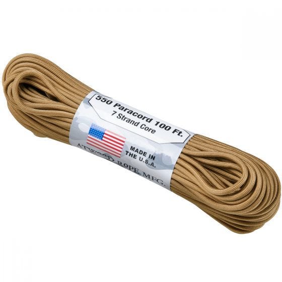 Atwood Paracorde Rope 550 lbs Coyote