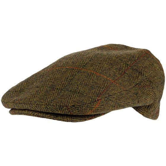 Jack Pyke Casquette plate en laine mélangée Tweed Brown