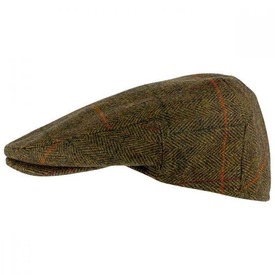 Jack Pyke Casquette plate en laine mélangée Tweed Brown