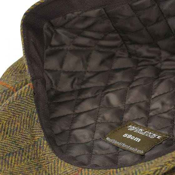 Jack Pyke Casquette plate en laine mélangée Tweed Brown