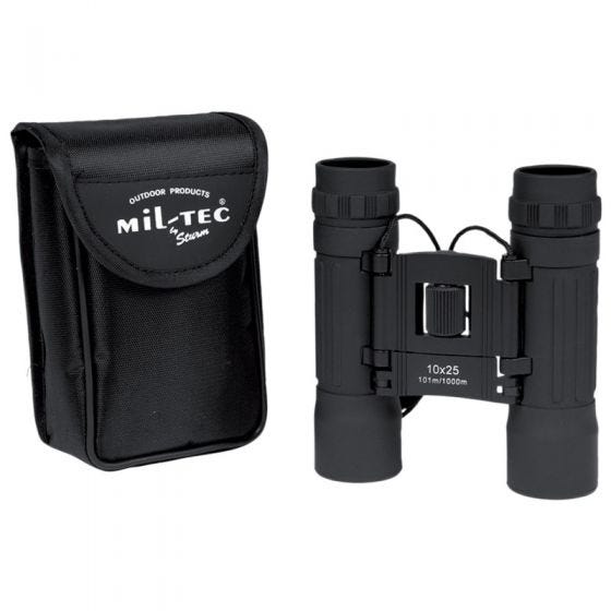 Mil-Tec Jumelles pliables 10x25 noires