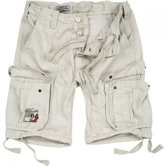 Surplus Short délavé Airborne Vintage Off-White