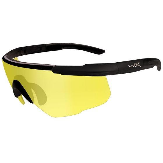 Wiley X Lunettes Saber Advanced avec verres couleur Pale Yellow et monture noire mate