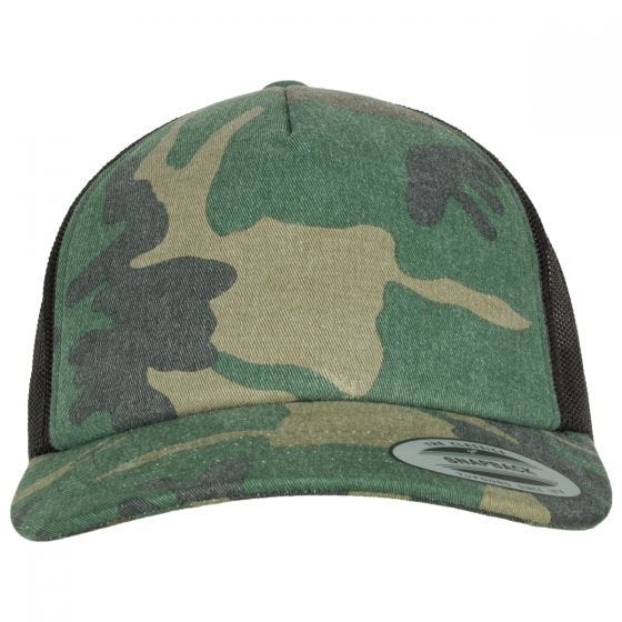 YP Camo Trucker Cap Woodland/Black