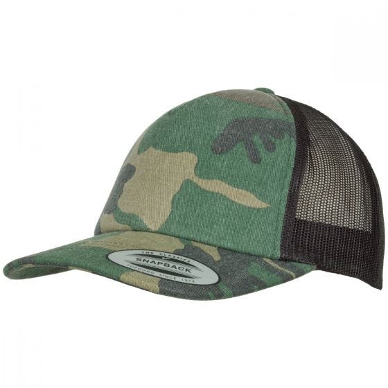 YP Camo Trucker Cap Woodland/Black