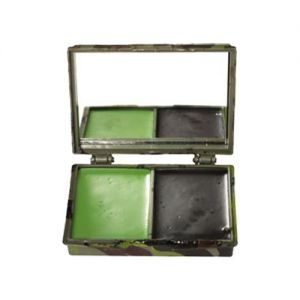 Mil-Tec Maquillage de camouflage 2 couleurs pour le visage avec miroir Woodland