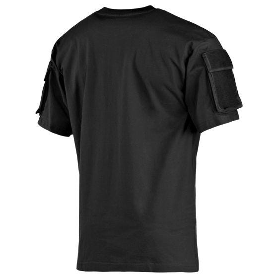 MFH Chemise à manches courtes US Avec poches sur les manches - Noir
