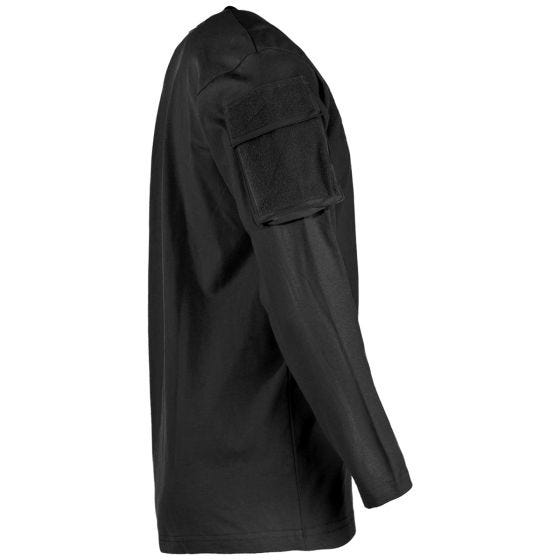 MFH Chemise à manches longues US Avec poches sur les manches - Noir