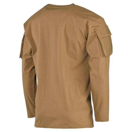 MFH Chemise à manches longues US Avec poches sur les manches - Coyote