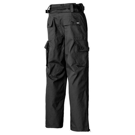 MFH Pantalon en ripstop Comando Smock - Noir