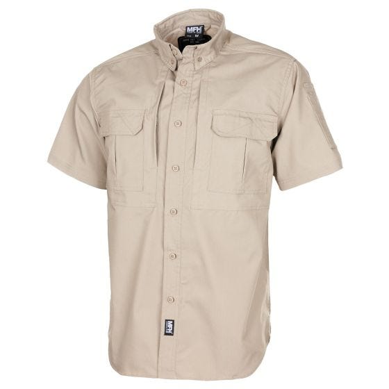 MFH Chemise à manches courtes Attack Enduit de téflon Ripstop - kaki