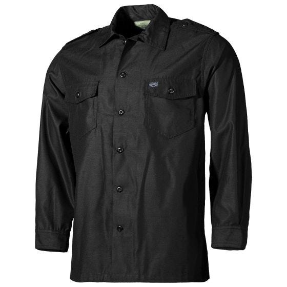 MFH Chemise à manches longues US - Noir