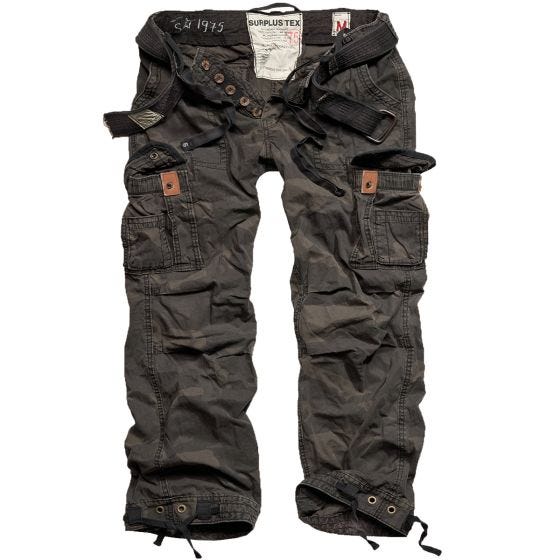 Surplus Pantalon Premium Vintage Black Camo