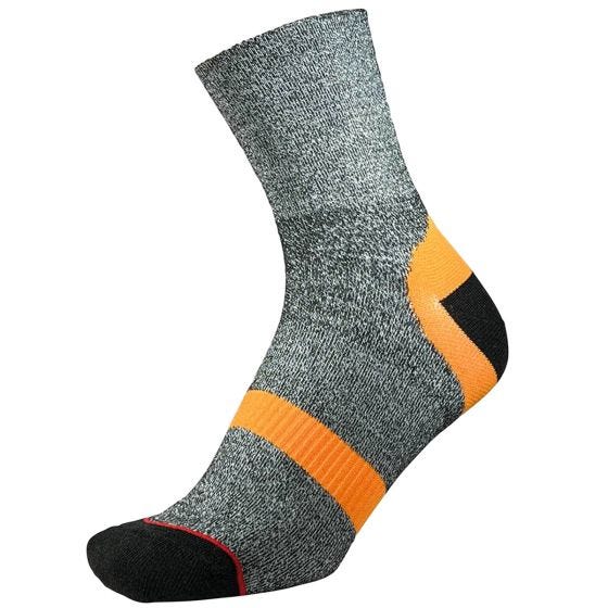 1000 Mile Chaussettes Approach Reprave Double Layer - Charcoal Marl/Orange