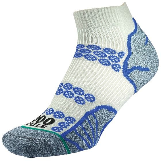1000 Mile Chaussettes Lite Anklet Repreve Double Layer - Argent/Royal Blue