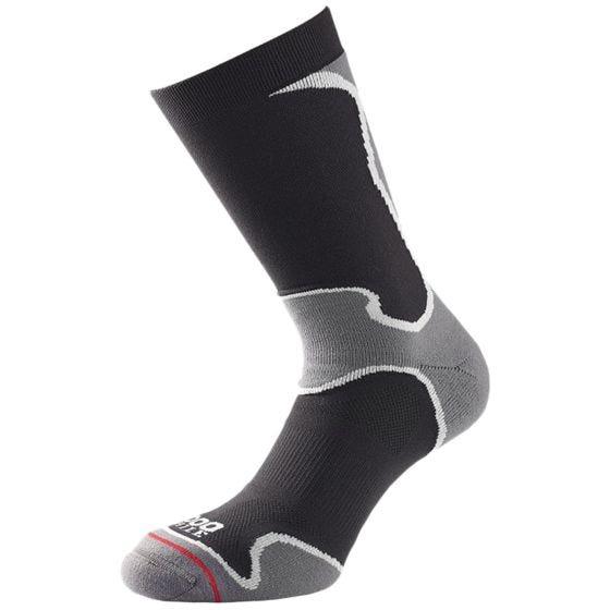 1000 Mile Chaussettes Fusion Flat Toe Seam Sport noires