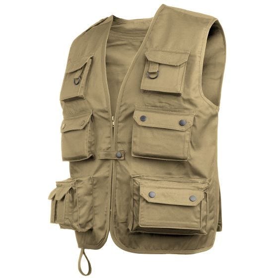 Mil-Tec Gilet de pêche kaki