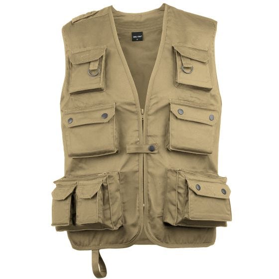 Mil-Tec Gilet de pêche kaki