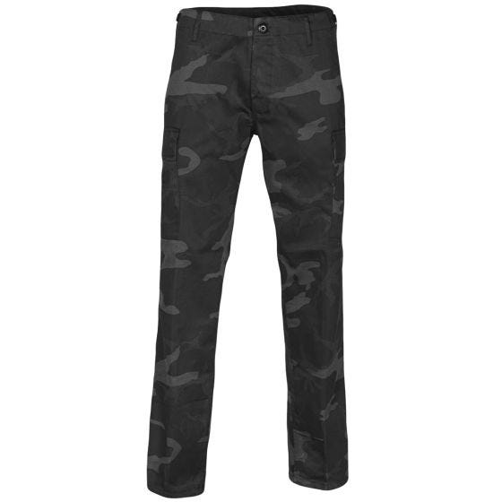 Mil-Tec Pantalon US BDU Ranger Straight Cut - Black Camo