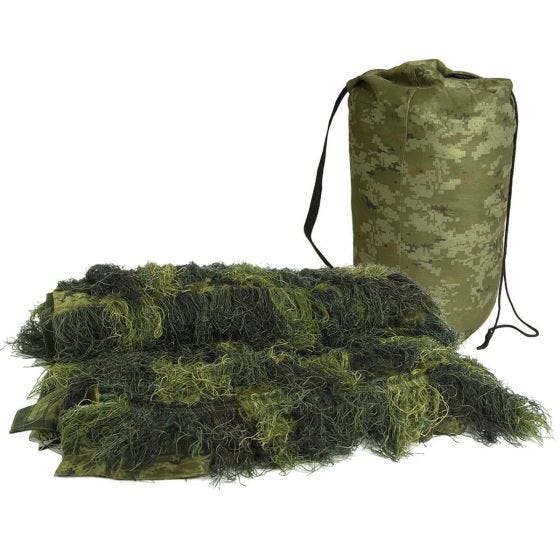 Mil-Tec Couverture Ghillie Anti Fire 300 x 200 cm Woodland