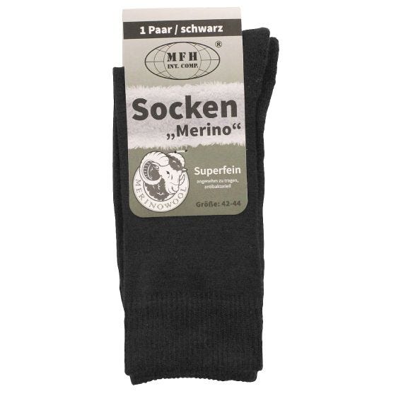 MFH Chaussettes Merino - Noir