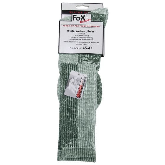 Fox Outdoor Chaussettes Polar Winter - Olive/Blanc