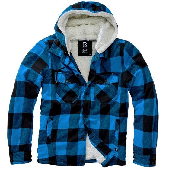 Brandit Veste Lumber Hooded - Noir/Bleu