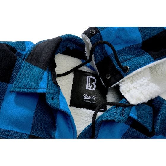 Brandit Veste Lumber Hooded - Noir/Bleu