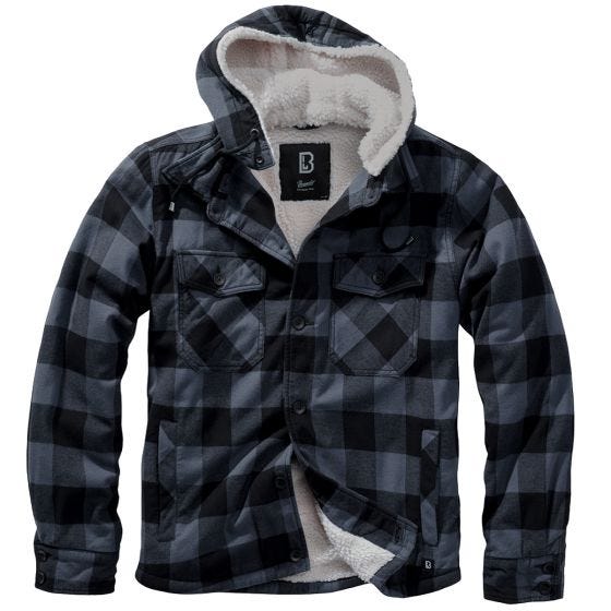 Brandit Veste Lumber Hooded - Noir/Gris