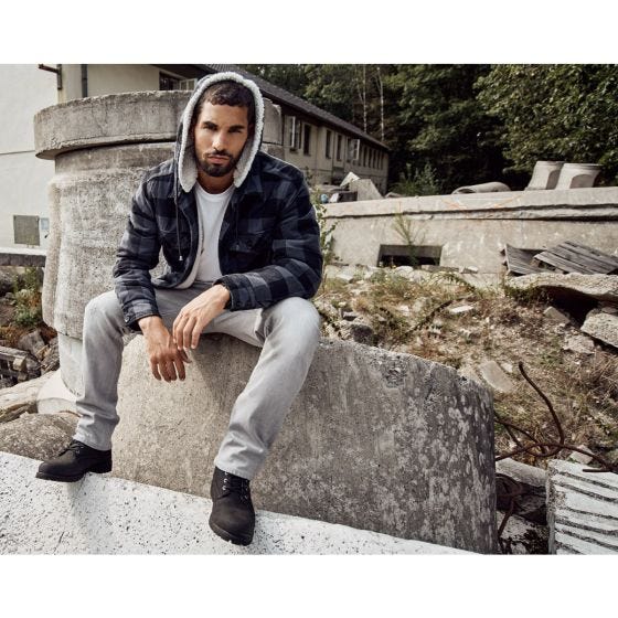 Brandit Veste Lumber Hooded - Noir/Gris