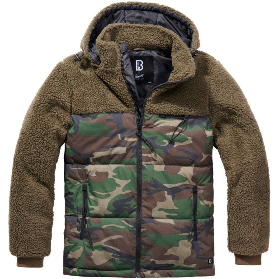 Brandit Veste Jackson Teddyfleece - Olive/Woodland