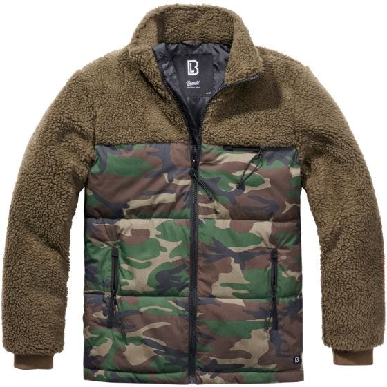 Brandit Veste Jackson Teddyfleece - Olive/Woodland