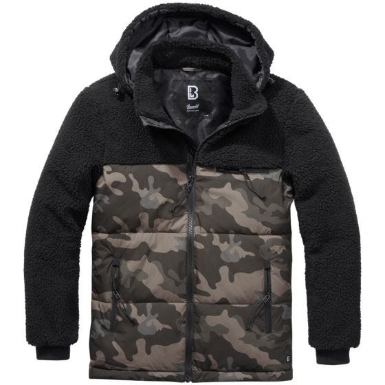 Brandit Veste Jackson Teddyfleece - Noir/Dark Camo