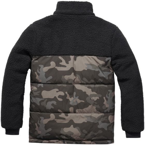 Brandit Veste Jackson Teddyfleece - Noir/Dark Camo
