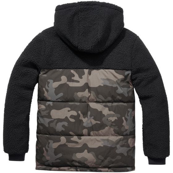 Brandit Veste Jackson Teddyfleece - Noir/Dark Camo