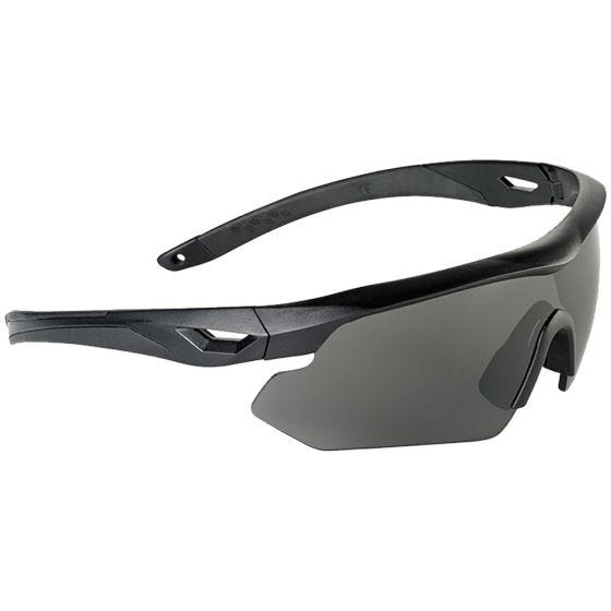 Swiss Eye Lunettes de soleil Nighthawk avec verres fumés/orange/transparents et monture noire en caoutchouc
