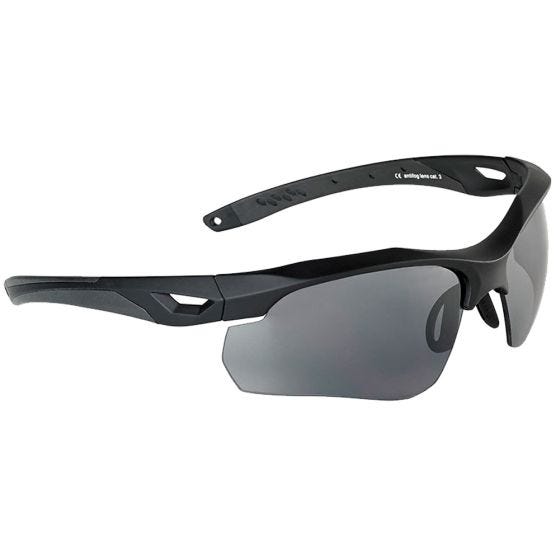 Swiss Eye Lunettes de soleil Skyray avec verres fumés/transparents et monture noire en caoutchouc