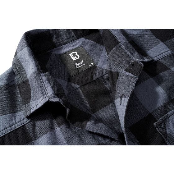 Brandit Chemise à manches courtes Half Sleeve Check - Noir/Gris