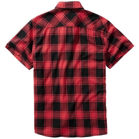 Brandit Chemise à manches courtes Half Sleeve Check - Rouge/Noir