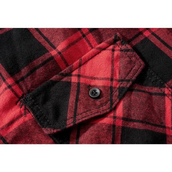 Brandit Chemise à manches courtes Half Sleeve Check - Rouge/Noir