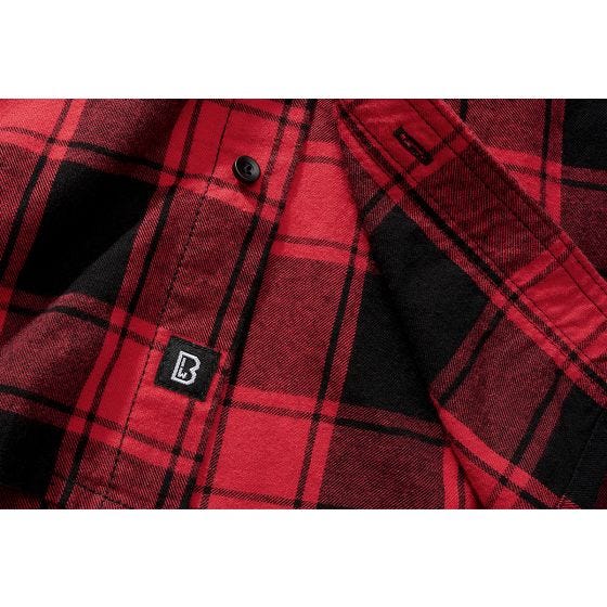 Brandit Chemise à manches courtes Half Sleeve Check - Rouge/Noir