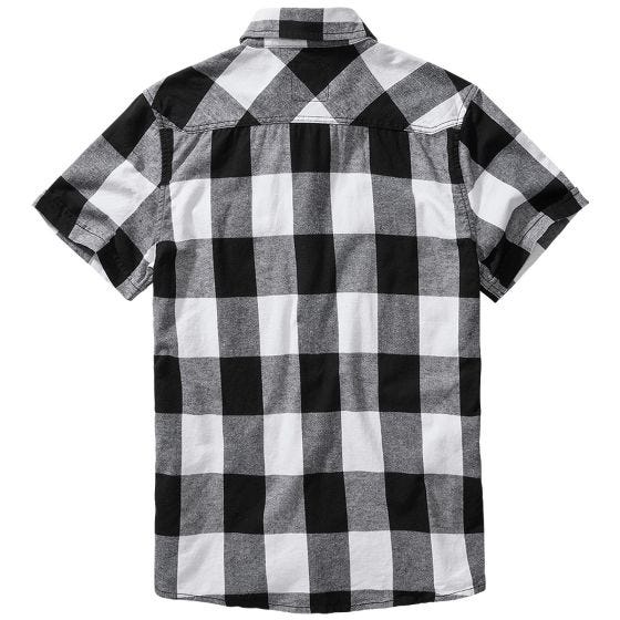 Brandit Chemise à manches courtes Half Sleeve Check - Blanc/Noir